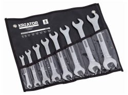 (obrázek pro) KRT500010 - Sada oboustranných otevřených klíčů 6-22mm - 8ks v kapse KREATOR