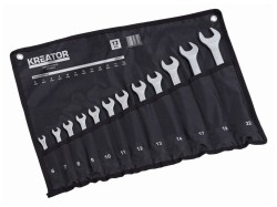 (obrázek pro) KRT500012 - Sada klíčů očko/otevřený 8-22mm 12ks v kapse KREATOR