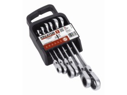 (obrázek pro) KRT500014 - Sada kloubových klíčů otevřený/očko-ráčnový 6ks KREATOR