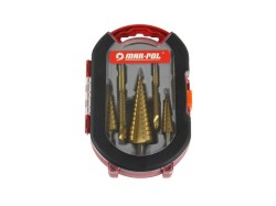 (obrázek pro) Vrtáky stupňovité a frézovací sada 6 ks MAR-POL