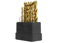 (obrázek pro) Sada titanových vrtáků na železo HSS 1-10mm 19 ks MAR-POL