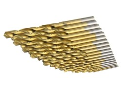 (obrázek pro) Sada titanových vrtáků na železo HSS 1-10mm 19 ks MAR-POL