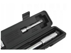 (obrázek pro) Dynamometrický, momentový klíč 1/2″, 28-210Nm s prodloužením 125mm a ořechy 17, 19, 21mm MAR-POL