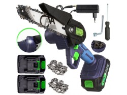 (obrázek pro) Aku jednoruční řetězová pila 6″, 2x21V/ 2000mAh CATA