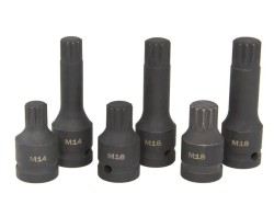 (obrázek pro) Hlavice rázové zástrčné 1/2″ XZN M14, M16, M18, sada 6ks MAR-POL