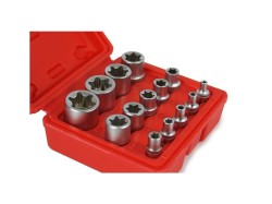 (obrázek pro) Hlavice nástrčné Torx E4 - E24, 1/2″, 3/8″, 1/4″, sada 14 ks MAR-POL
