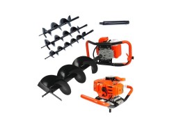 (obrázek pro) Motorový zemní vrták 2.3 kW + vrtáky 100, 150, 200mm MAR-POL