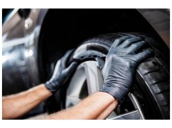 (obrázek pro) Nitrilové rukavice, extra pevné, odolné chemikáliím, černé, 50ks, vel. XL