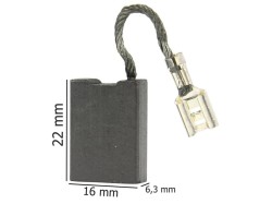 (obrázek pro) Náhradní uhlíky k elektrickému nářadí 6,3x16x22mm MAR-POL