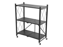 (obrázek pro) Regál Racks RAW3T, kovový, na kolečkách, 3 police, 870 x 720 x 340 mm, 150 kg
