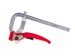 (obrázek pro) Svěrka rychloupínací ráčnová, typu F, 160 x 80 mm, kovaná GEKO