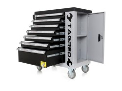 (obrázek pro) Dílenská pojízdná skříňka, 7 zásuvek, sada nářadí 251ks TAGRED