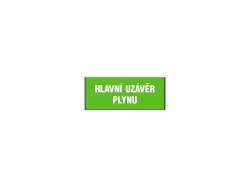 (obrázek pro) Tabulka - Hlavní uzávěr plynu, samolepka 210x87mm