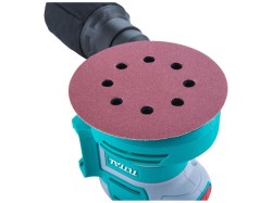 (obrázek pro) Aku excentrická bruska, 125mm, 20V Li-ion, 2000mAh, bez baterie a nabíječky, TOTAL