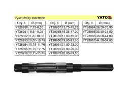 (obrázek pro) Výstružník stavitelný 10,00-10,75mm HSS YATO