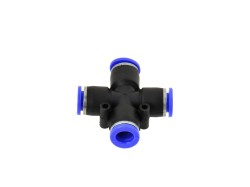 (obrázek pro) Automatická křížová hadicová spojka PU/PE pr. 12 mm