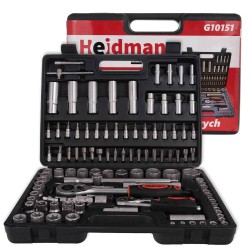(obrázek pro) Gola sada 108ks, 1/2″, 1/4″, CrV ocel HEIDMANN