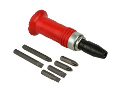 (obrázek pro) Rázový šroubovák 1/2" s adaptérem na bity