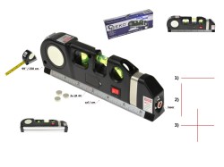 (obrázek pro) Laserová vodováha s metrem 2,5m GEKO