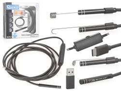 (obrázek pro) Inspekční kamera, endoskop 5,5mm, 2m, USB C / USB 2.0 GEKO