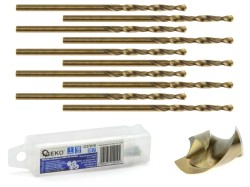 (obrázek pro) Kobaltový vrták do kovu HSS-Co, DIN 338, 1mm, 10ks GEKO