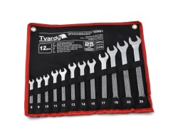 (obrázek pro) 12pcs Combination spanner set 8-24mm, satin, CRV, Cold stamped