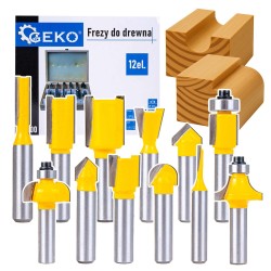 (obrázek pro) Frézy tvarové do dřeva, sada 12 ks, 8 mm