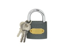 (obrázek pro) Visací zámek litinový, šedý 50mm, 3 klíče
