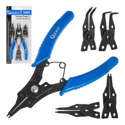 (obrázek pro) Kleště na pojistné kroužky se čtyřmi vyměnitelnými hroty 160 mm