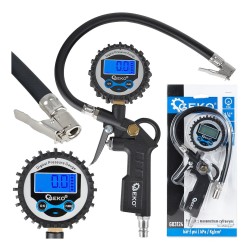 Pistole na huštění pneumatik s LED manometrem 1/4" do 12 bar (obrázek pro) Pistole na huštění pneumatik s LED manometrem 1/4" do 12 bar