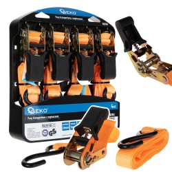 (obrázek pro) 4ks ráčnových kurtů (upínacích pásů) 25 mm x 4,5 m 700 kg