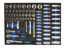 (obrázek pro) 80pcs Socket Set 1/4″ & 1/2″