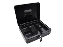 (obrázek pro) Schránka na peníze přenosná s plastovým pořadačem 300x240x90mm, 2 klíče GEKO