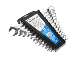 (obrázek pro) Klíče očkoploché 6-22mm, sada 12ks v pouzdře GEKO