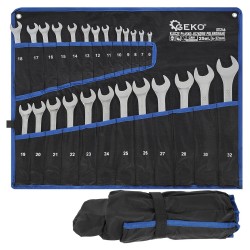 (obrázek pro) Očkoploché klíče 6-32mm, sada 25ks, saténové