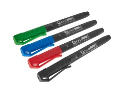 (obrázek pro) Permanentní popisovač 4 barvy, 4mm, sada 4ks GEKO