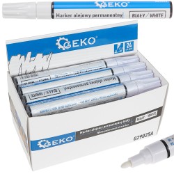 Bílý permanentní olejový značkovač – display box (obrázek pro) Bílý permanentní olejový značkovač – display box