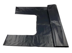 (obrázek pro) Pytle na odpad s uchy, velmi pevné, 125 l (role 10 ks) - černé