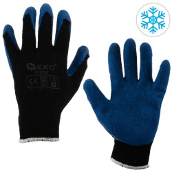 Acrylic liner crinkle latex coated glove for winter BLUE size: 8 (obrázek pro) Acrylic liner crinkle latex coated glove for winter BLUE size: 8
