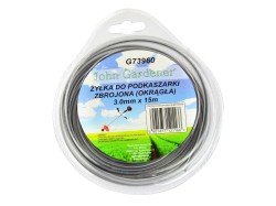 (obrázek pro) Žací struna do křovinořezu, zesílená, kulatá 3mm x 15m