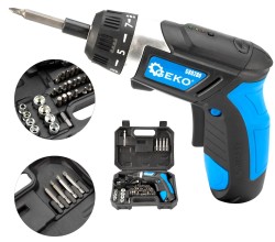 (obrázek pro) Aku šroubovák 3,6V s příslušenstvím v kufru GEKO