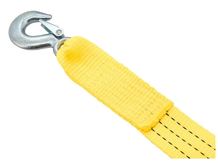 (obrázek pro) Lano tažné ploché 3000kg s karabinami COMPASS