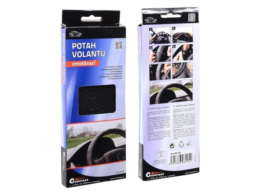 (obrázek pro) Potah volantu omotávací černý COMPASS