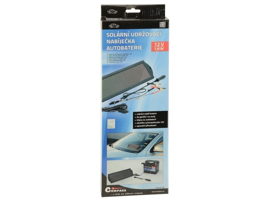(obrázek pro) Nabíječka solární 12V, 1,8W udržovací COMPASS