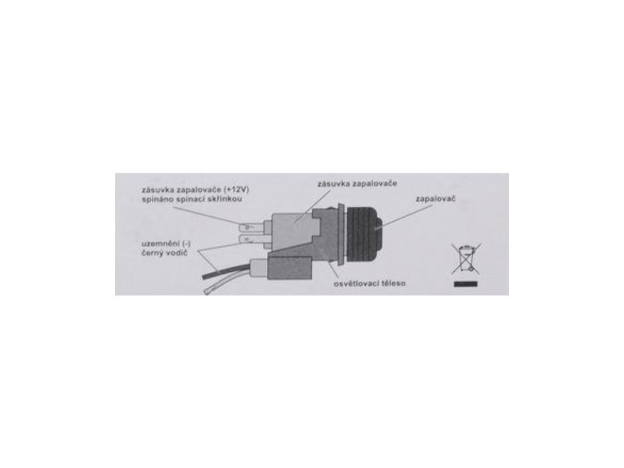 (obrázek pro) Zapalovač 12V s osvitem EURO COMPASS