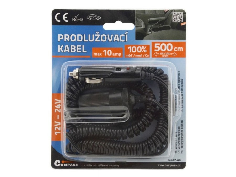 (obrázek pro) Prodlužovací kabel 12/24V 10A 5m COMPASS