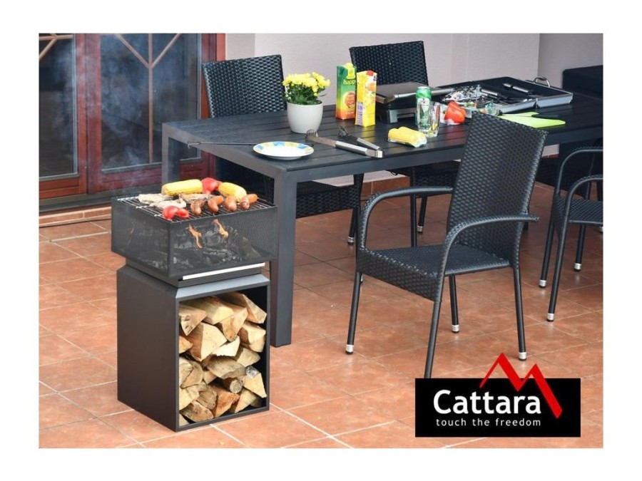 (obrázek pro) Ohniště CUBE s mřížkou 74cm CATTARA