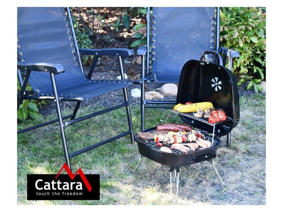 (obrázek pro) Gril na dřevěné uhlí CROTONE skládací CATTARA