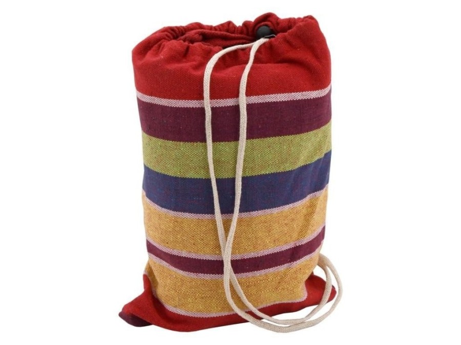 (obrázek pro) Houpací síť TEXTIL 200x100cm červeno-žlutá CATTARA