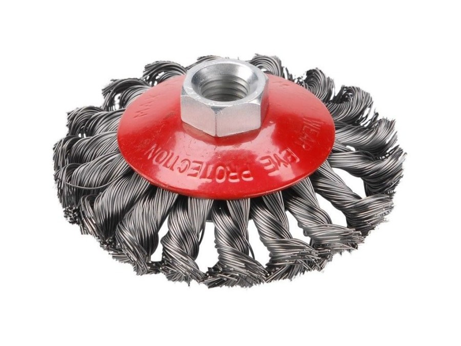 (obrázek pro) Kartáč miskový copánkový, Ø 100mm, vlnitý drát S 0,5mm, M14x2mm, EXTOL CRAFT